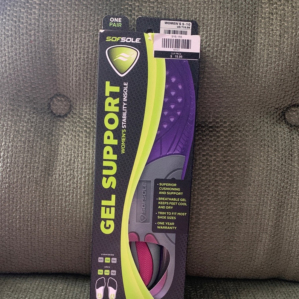 Women's Gel Support Insoles NWT